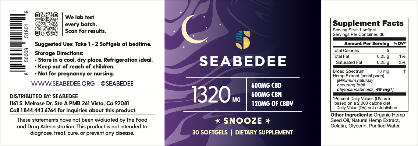 Snooze Softgel capsules