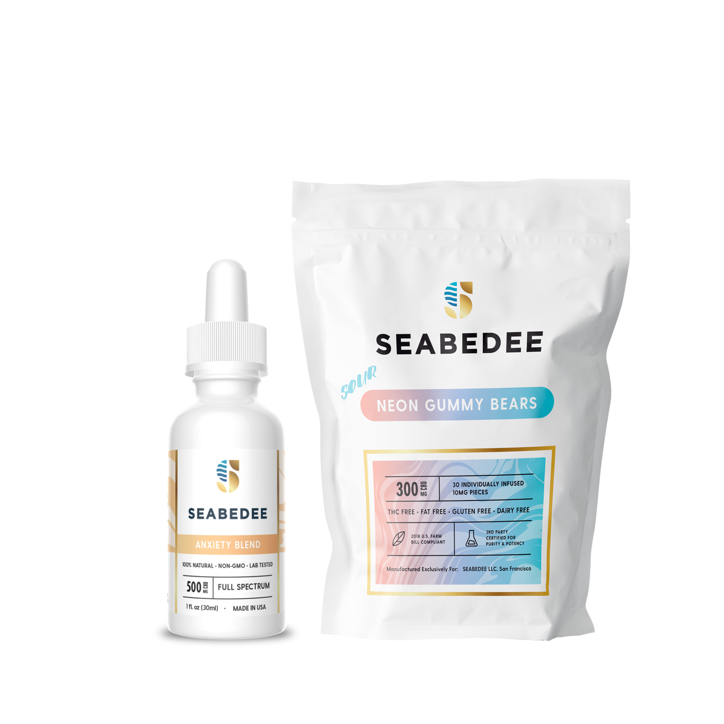 CBD Calming Bundle-SEABEDEE-CBD Oil for Anxiety-CBD Oil-Best CBD Oil-CBD Oil for Sleep-CBD Oil for Inflammation-CBD Gummies-Best CBD Gummies