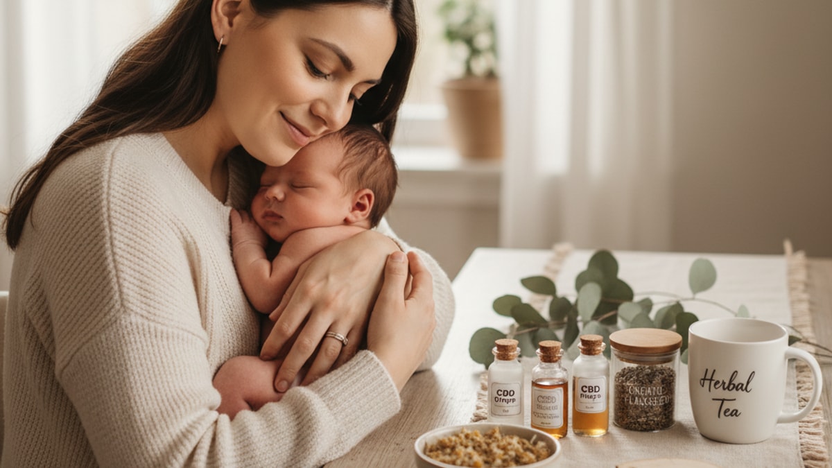 cbd and breastfeeding safety guide - Professional illustration