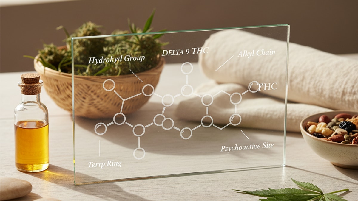 Is Delta 9 Cannabis | THC Explained - Professional illustration