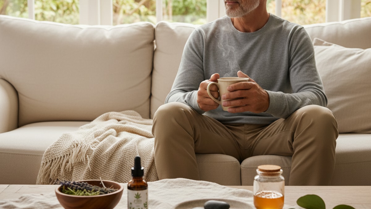 cbd for veterans stress management - Professional illustration