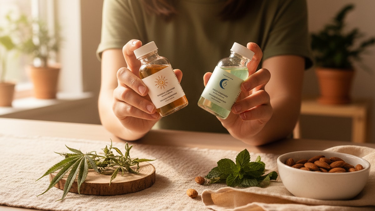 delta-8 vs cbd which is right for you - Professional illustration