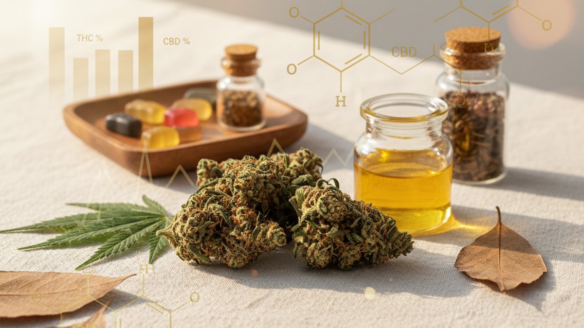 How Much Delta 9 Is In Weed | THC Content In Cannabis Explained - Professional illustration