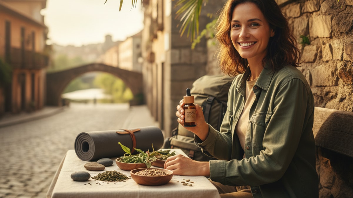 crossing borders with cbd - Professional illustration