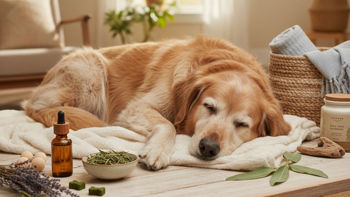 cbd for senior dogs - Professional illustration