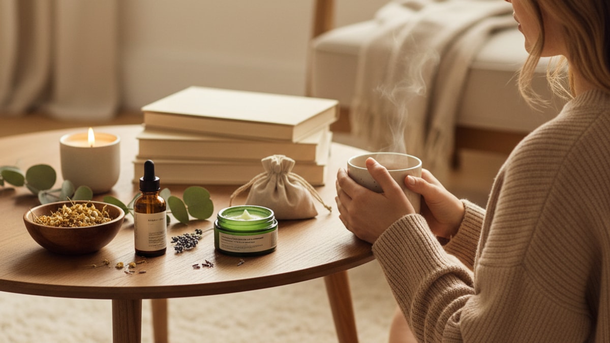 cbd evening routine for better sleep - Professional illustration