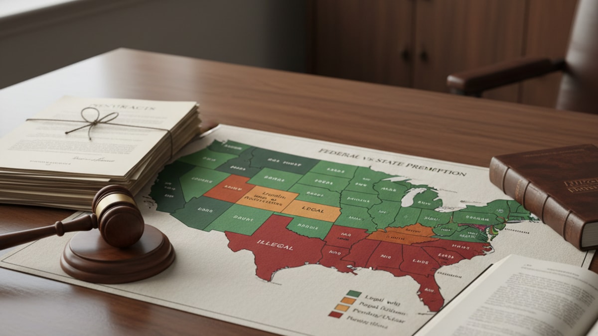 Is Delta 8 Legal In All 50 States | Federal And State Overview - Professional illustration