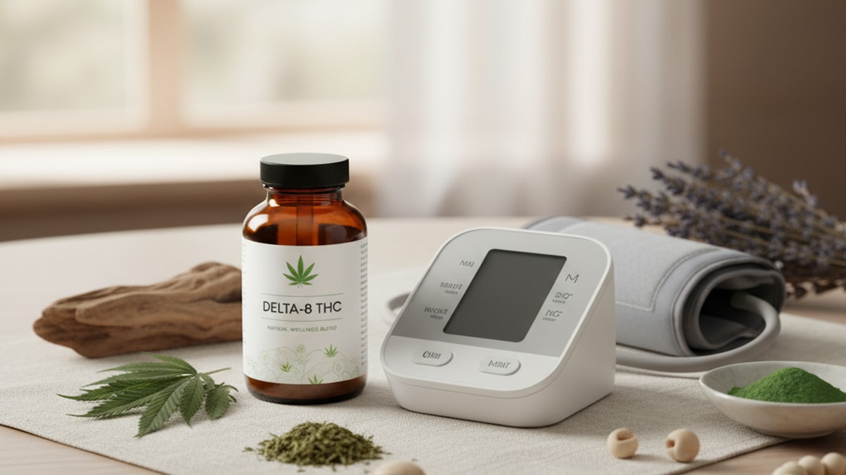 Does Delta-8 Lower Blood Pressure? | THC - Professional illustration