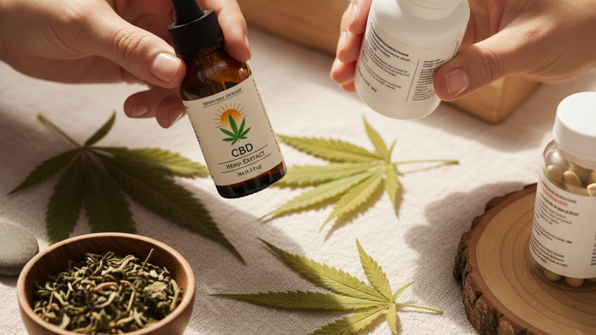 cbd and blood thinners risk guide - Professional illustration