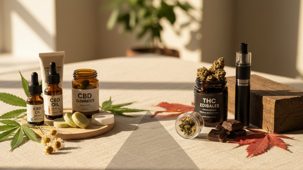 What Is The Difference Between Cbd And Thc | CBD Vs THC Differences - Professional illustration