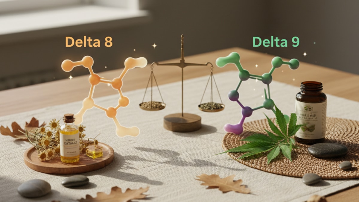 Does Delta 8 Feel Like Delta 9 | THC Effects Comparison Guide - Professional illustration