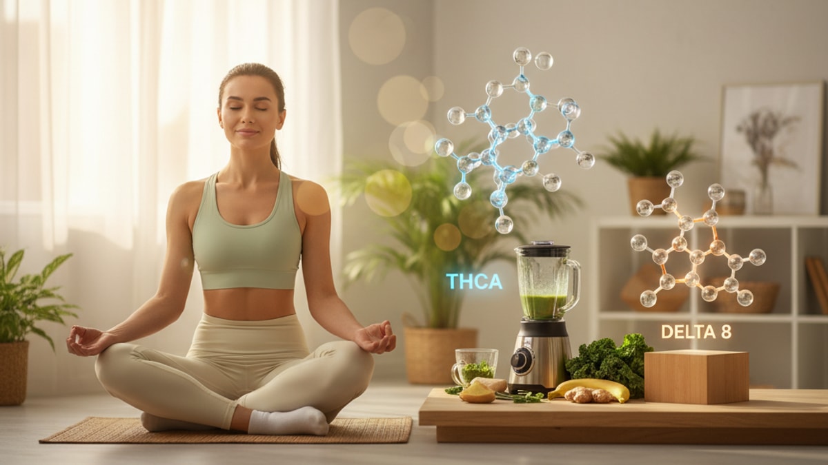 Blog Post: is thca stronger than delta 8 - Professional illustration