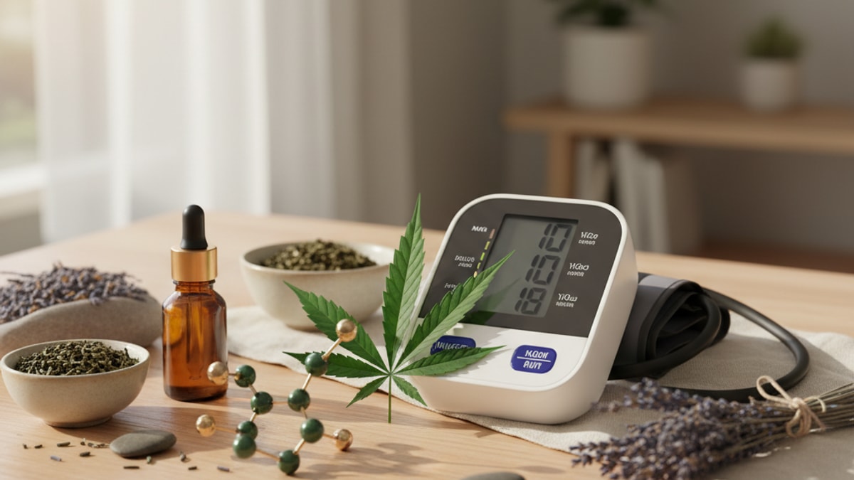 Does Delta 9 Increase Blood Pressure | THC Cardiovascular Effects Explained - Professional illustration