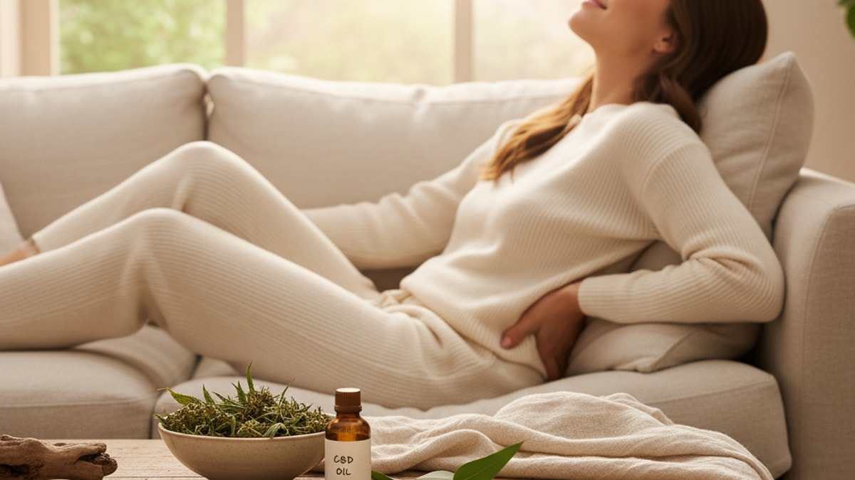 cbd for back pain relief - Professional illustration