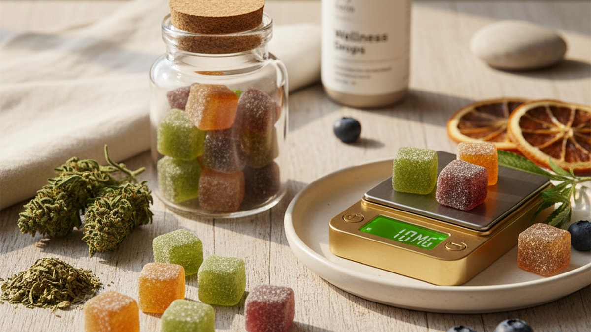 How Many Mg Of Delta 9 Gummies | THC Edible Dosage Guide - Professional illustration