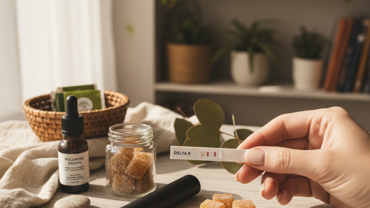 Does Delta 8 Show Up On Drug Tests | THC Detection Explained - Professional illustration