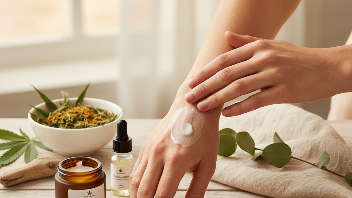 cbd for eczema relief - Professional illustration