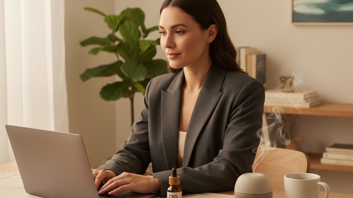 cbd in workplace wellness programs - Professional illustration