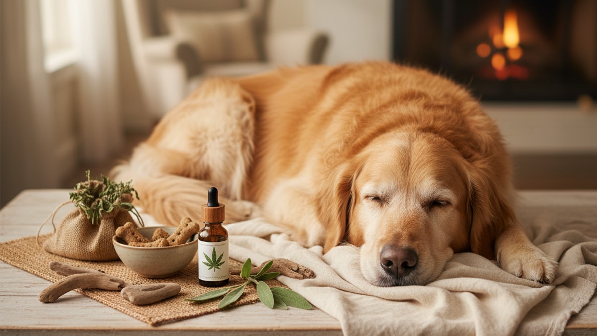 cbd for dog arthritis pain - Professional illustration