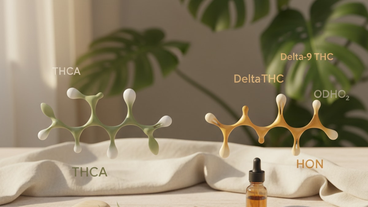 Does THCA Get You As High As Delta 9 | THCA Vs Delta 9 Effects - Professional illustration