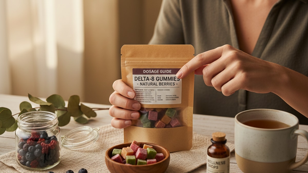 delta-8 edibles dosing guide - Professional illustration