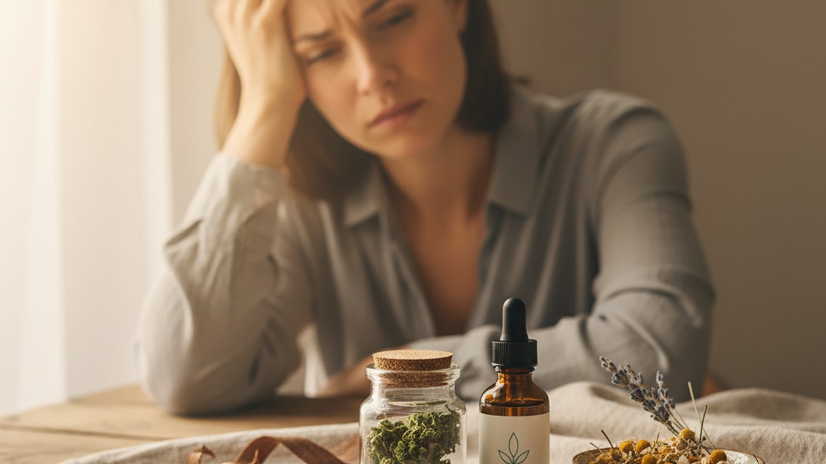 Does Delta 9 Cause Anxiety | THC Anxiety Effects Explained - Professional illustration