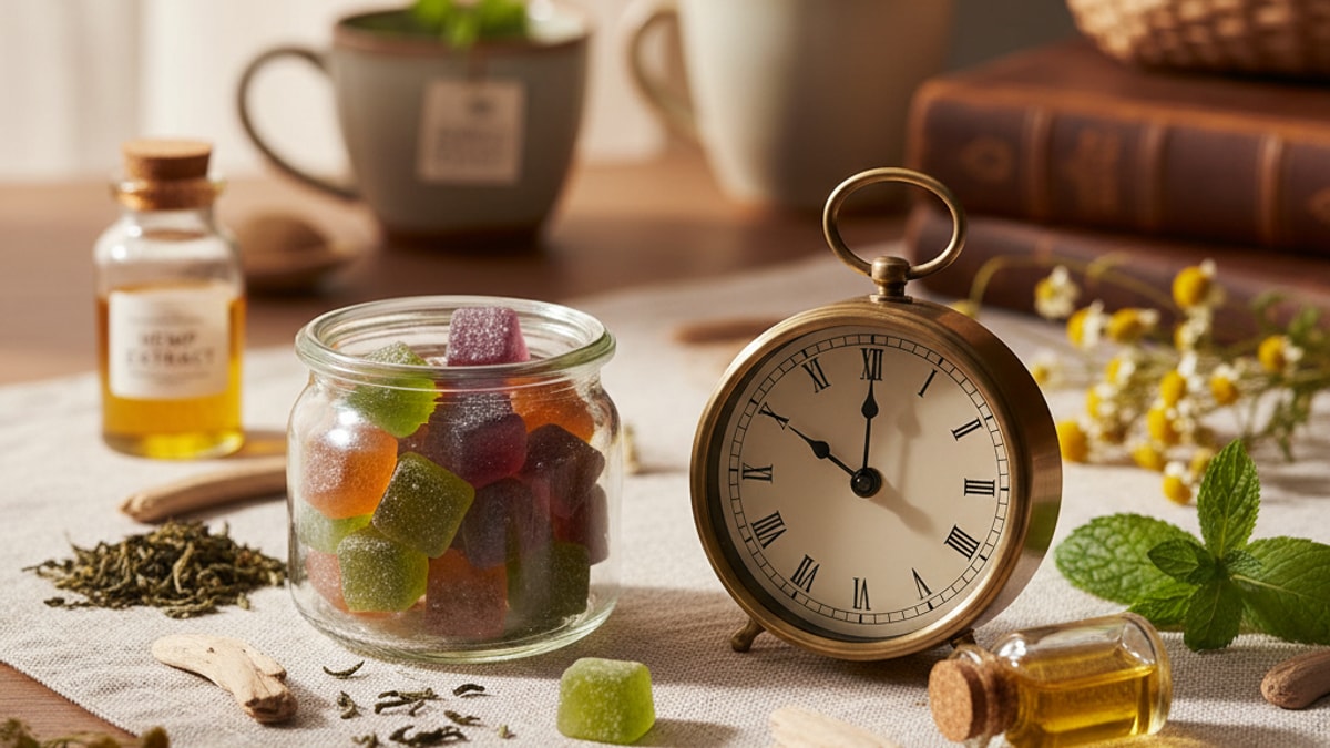 How Long Do Delta 9 Gummies Take To Hit | THC Edible Timing Explained - Professional illustration