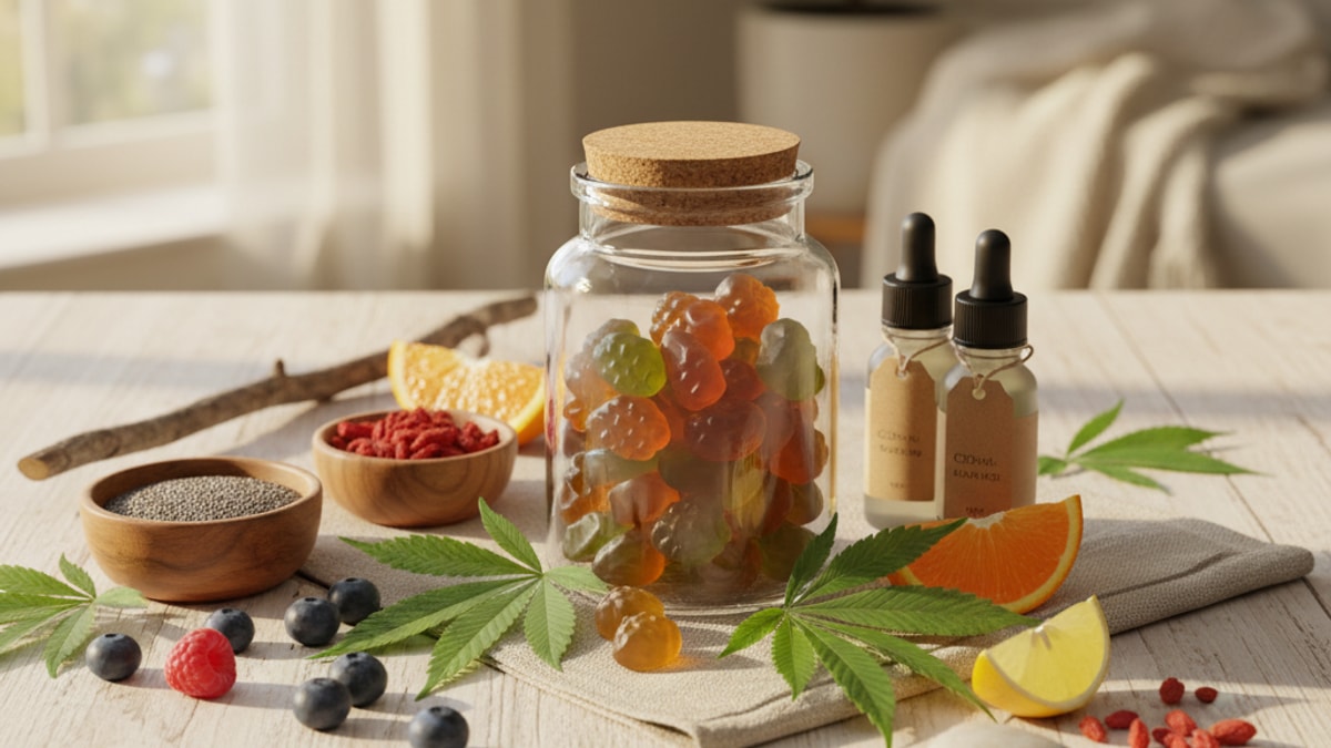 What Are CBD Gummies | Ingredients - Professional illustration