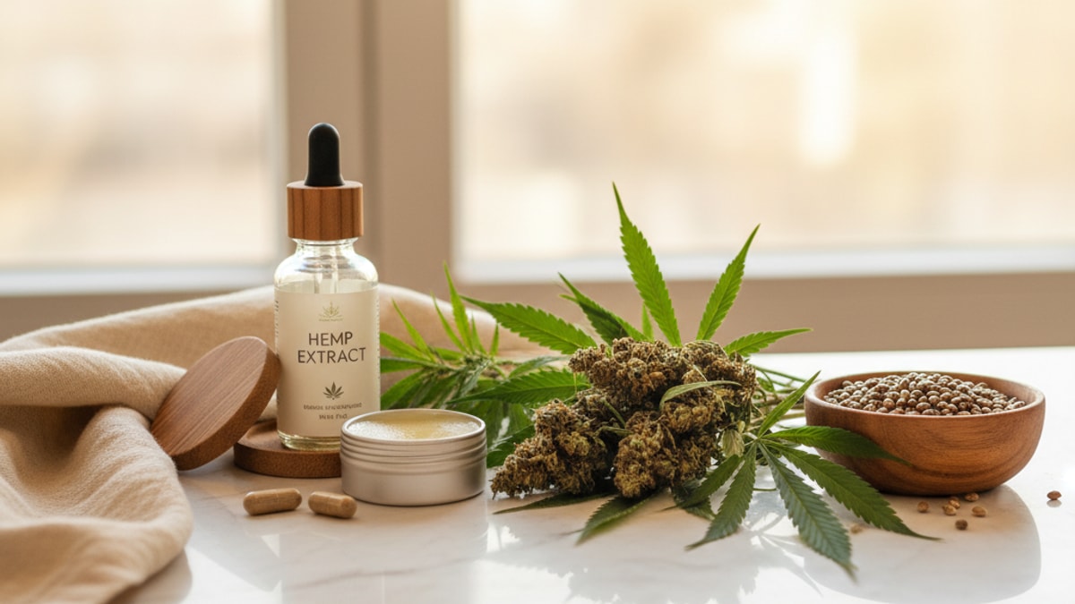 Is Hemp Delta 9 The Same As THC | Hemp THC Vs Cannabis THC Explained - Professional illustration
