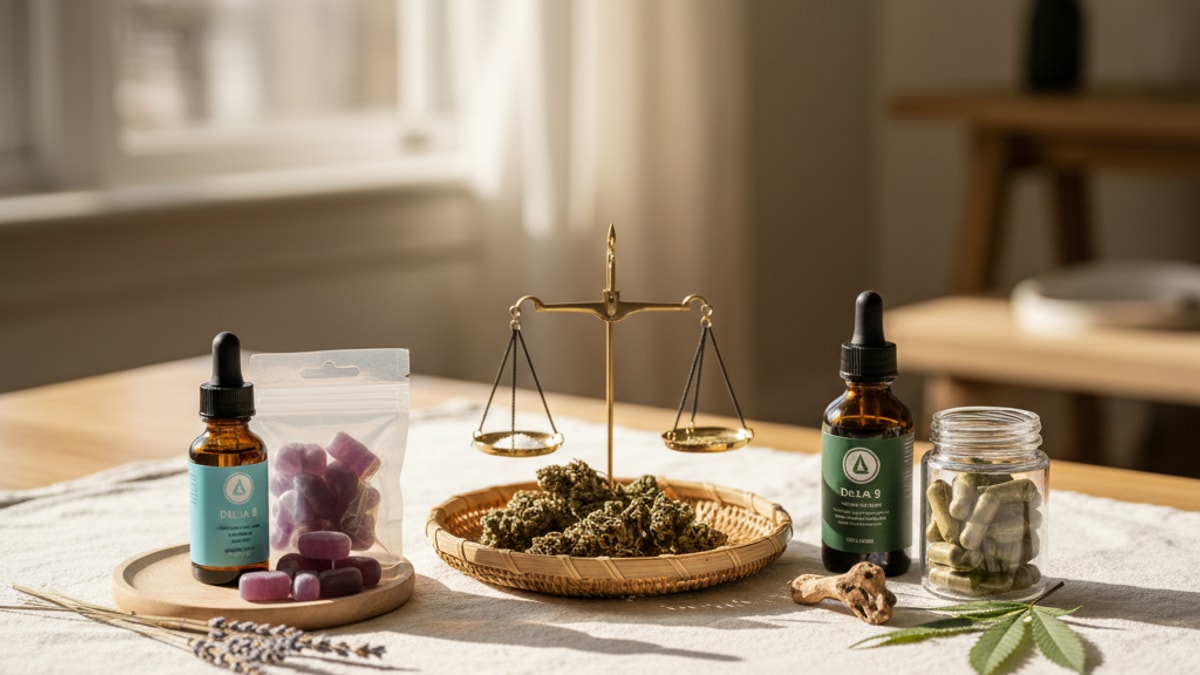 Is Delta 8 More Potent Than Delta 9 | Cannabinoid Strength Guide - Professional illustration