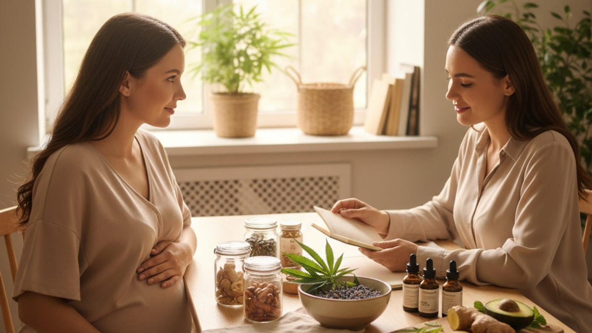cbd during pregnancy what to know - Professional illustration