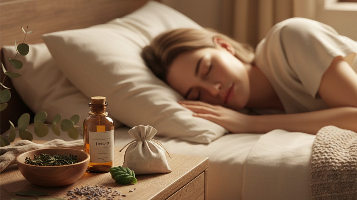 Does Delta 9 Help You Sleep | THC Sleep Benefits Explained - Professional illustration