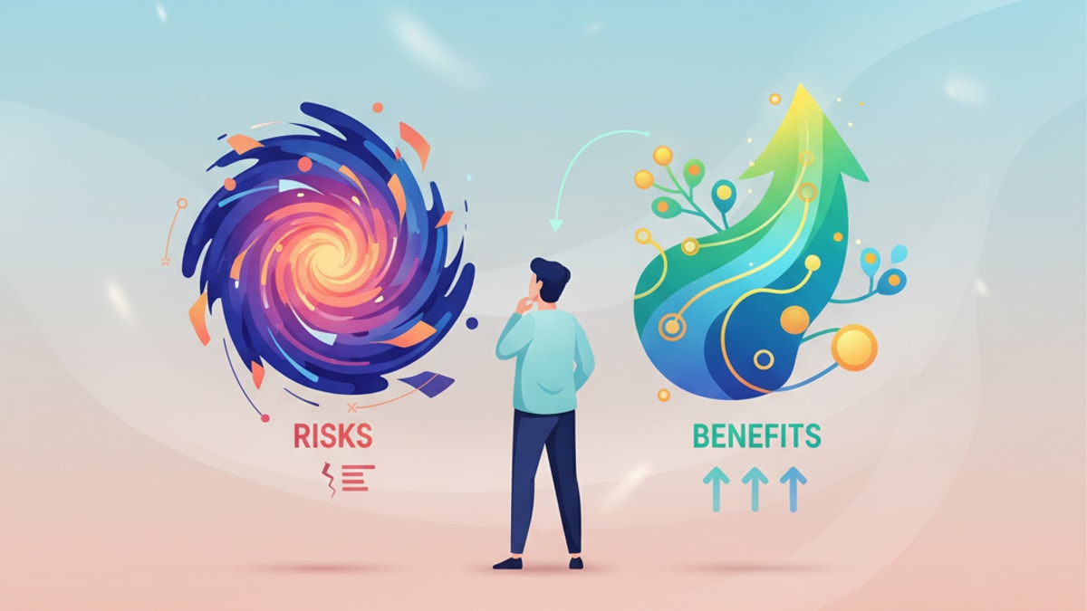 Risks & Benefits Explained - Professional illustration
