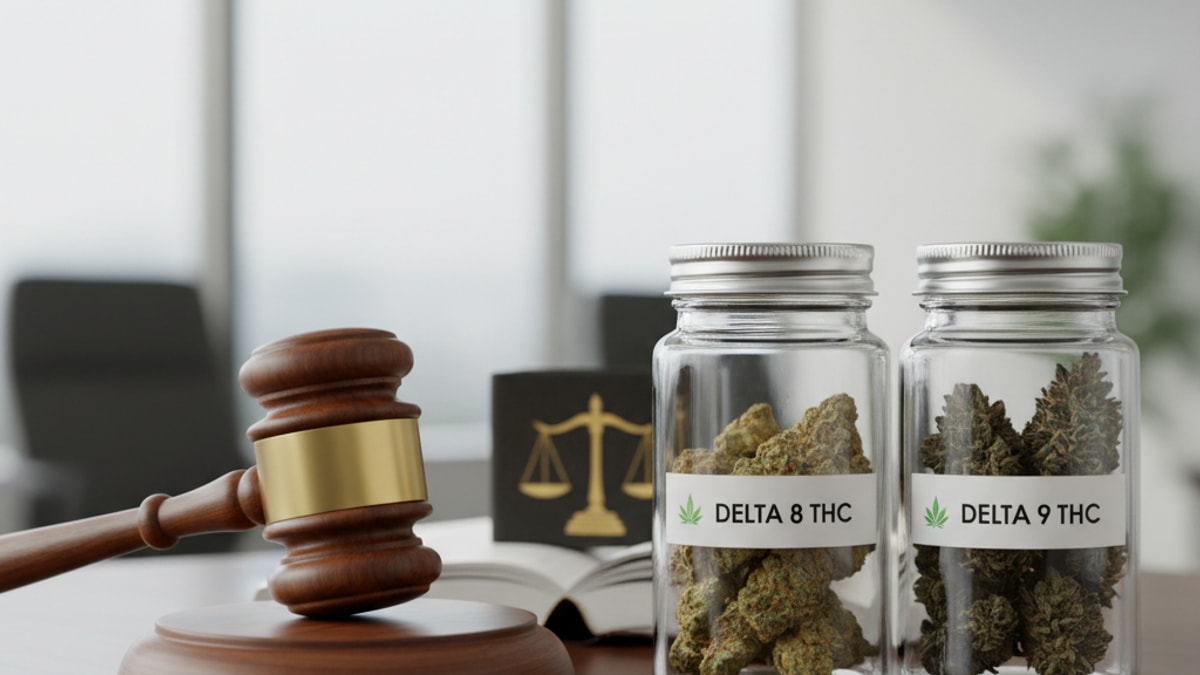 Is Delta 8 Or Delta 9 Legal | THC Legal Comparison - Professional illustration