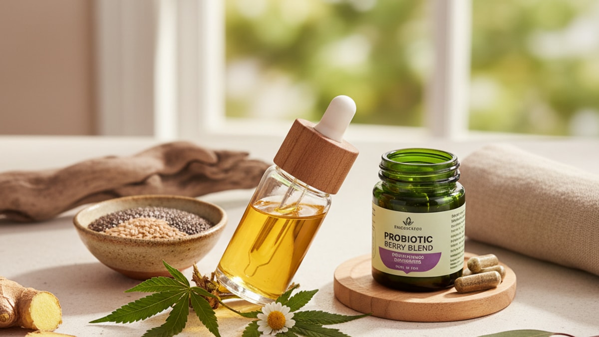 cbd for ibs and gut health - Professional illustration