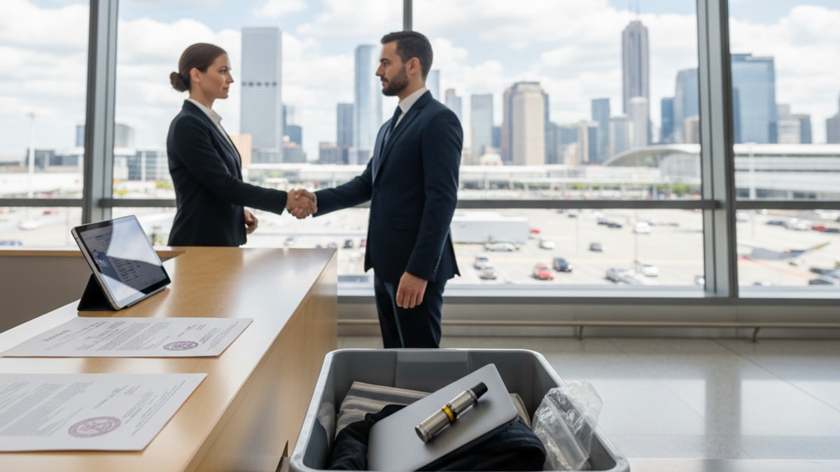 Blog Post: can you fly with delta 8 vape - Professional illustration