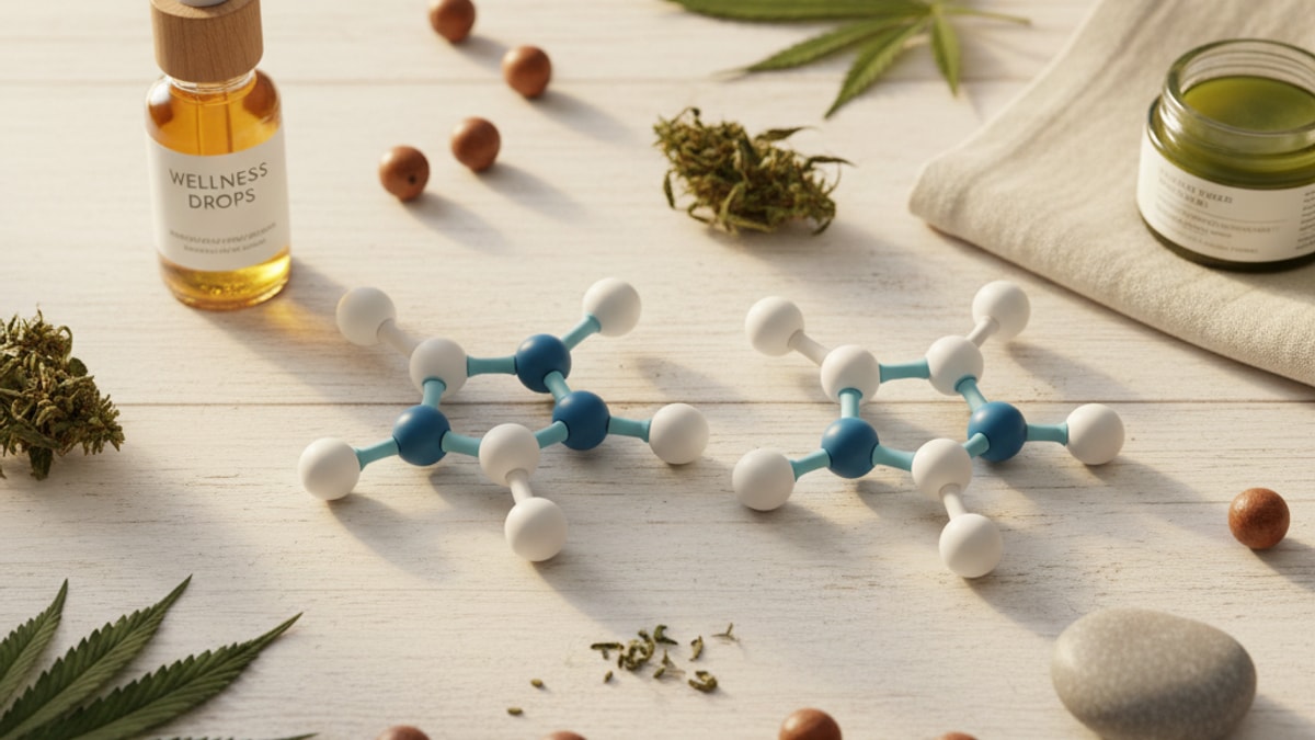 Does Delta 9 Have CBD | THC And CBD Relationship Explained - Professional illustration