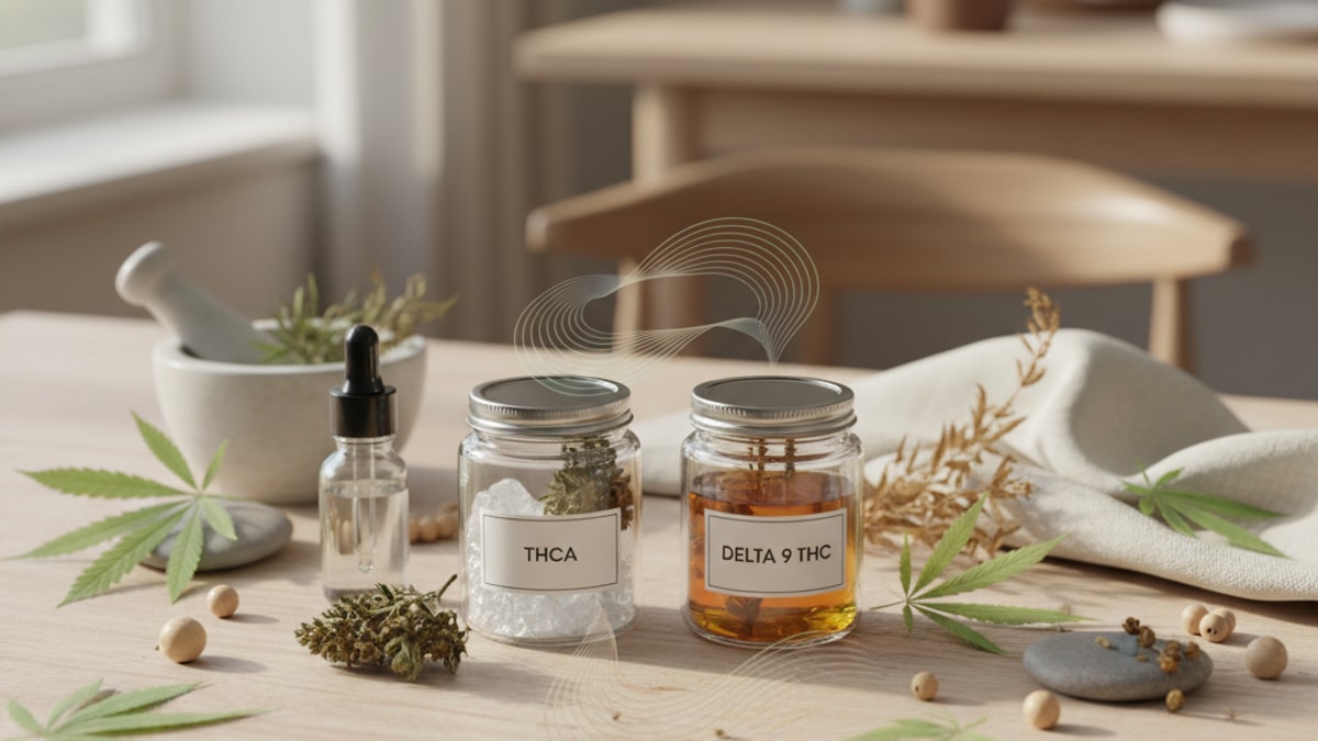 How Strong Is THCA Compared To Delta 9 | THC Potency Comparison Guide - Professional illustration
