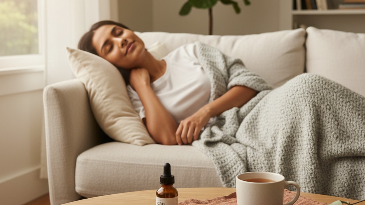 why does cbd make me feel tired - Professional illustration