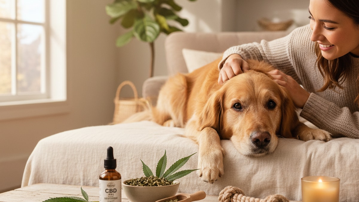 cbd for dogs complete owner's guide - Professional illustration