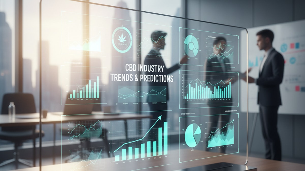 cbd industry trends and predictions - Professional illustration