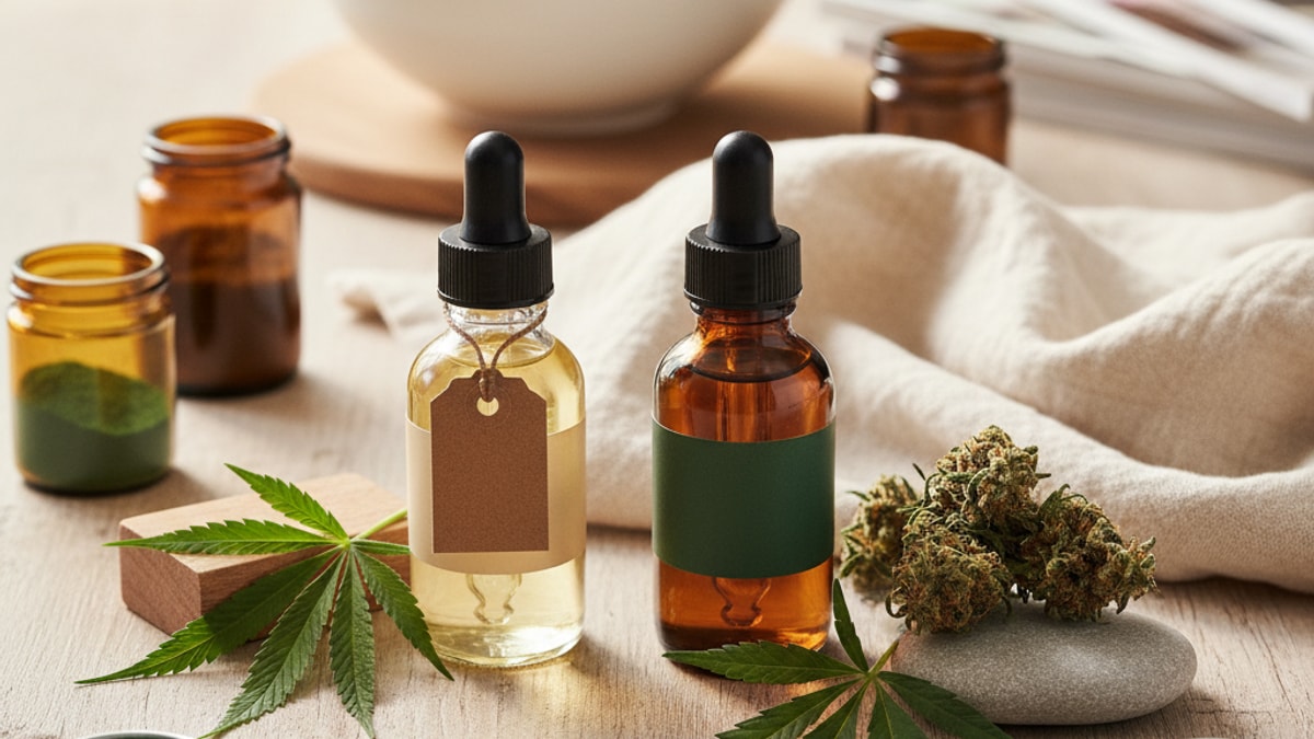 hemp cbd vs cannabis cbd - Professional illustration
