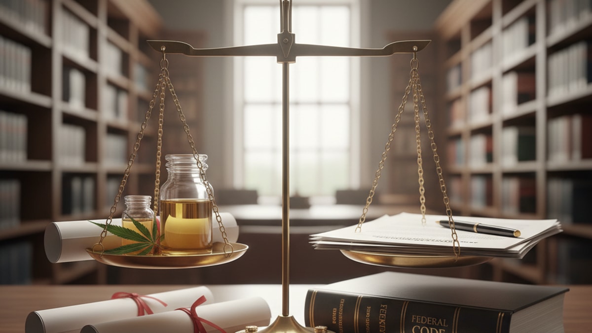 cbd federal legal status today - Professional illustration