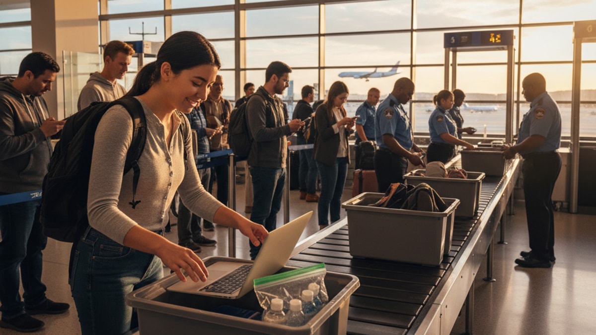 TSA Screening - Professional illustration