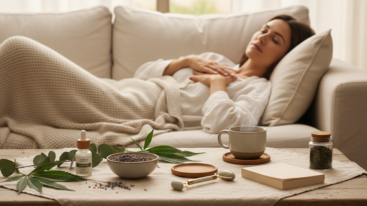 cbd for women top benefits - Professional illustration