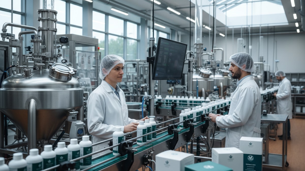 private label cbd manufacturing - Professional illustration