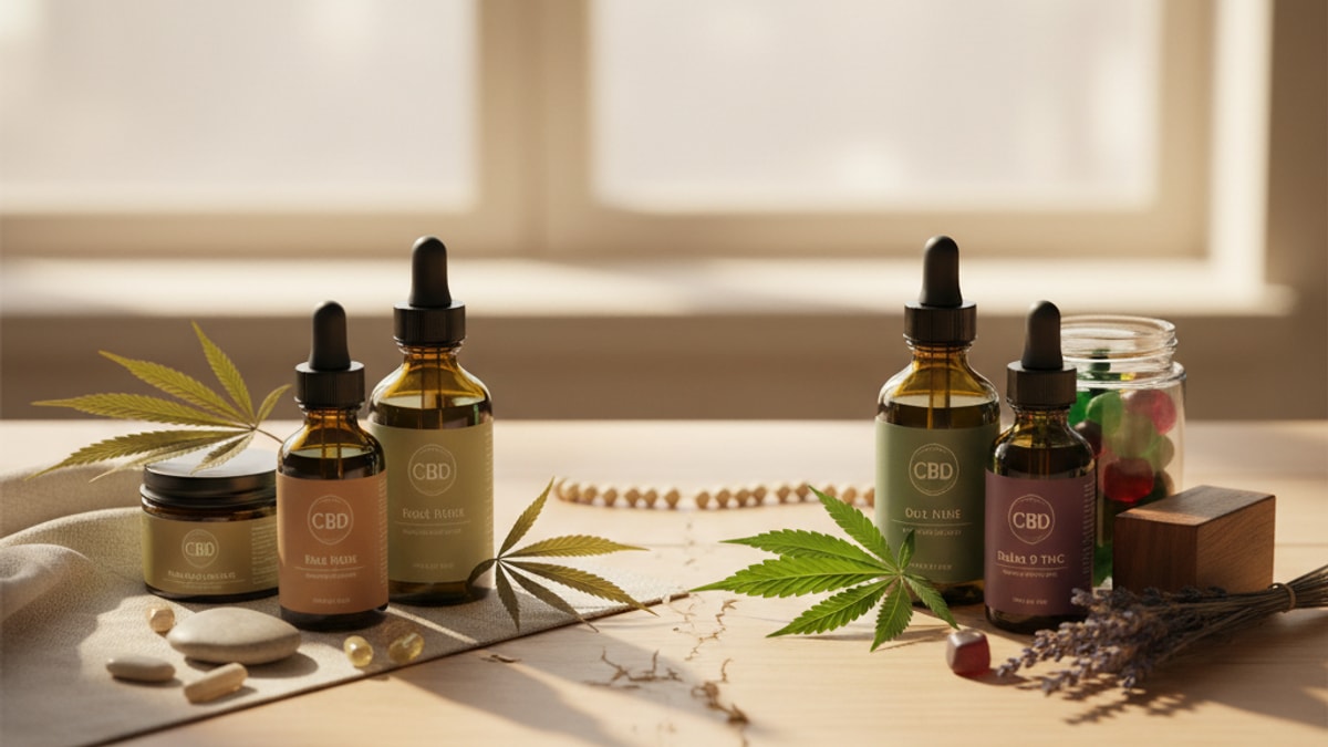 Is Delta 9 CBD | Delta 9 THC Vs CBD Differences Explained - Professional illustration