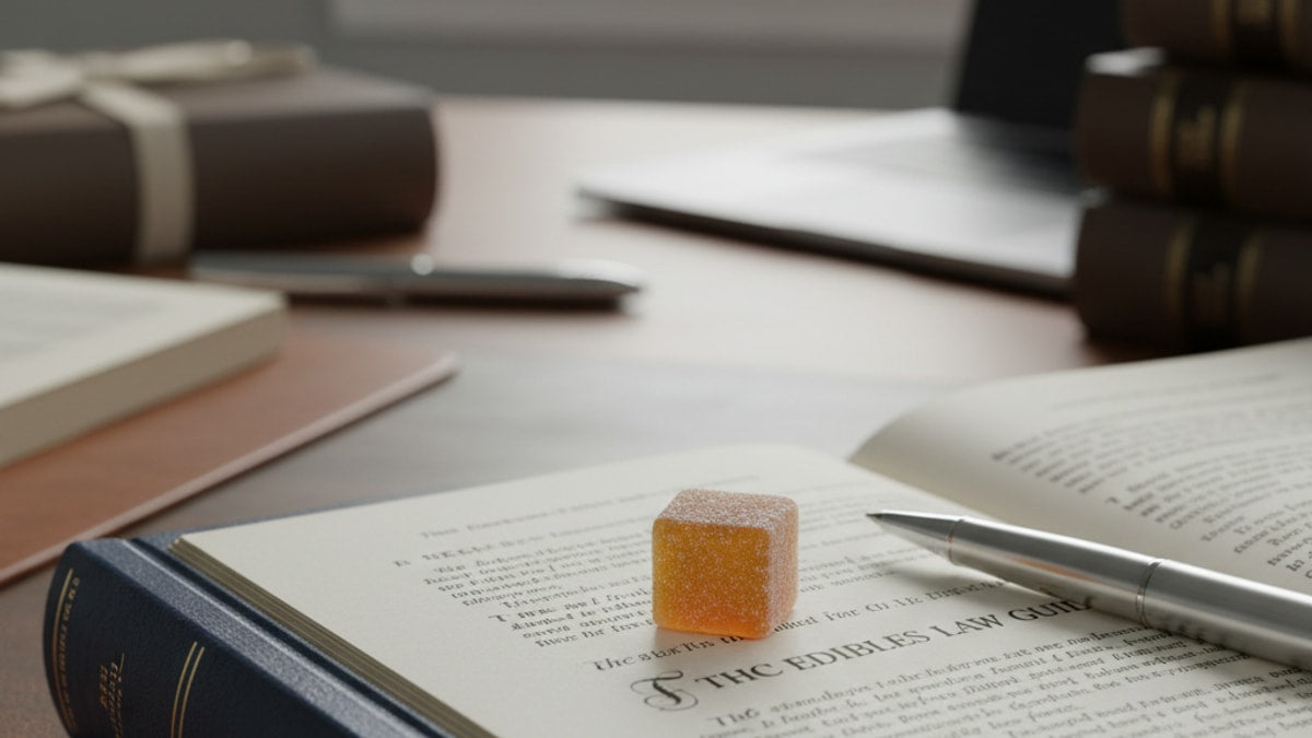 Is Delta 9 Gummies Legal | THC Edibles Law Guide - Professional illustration