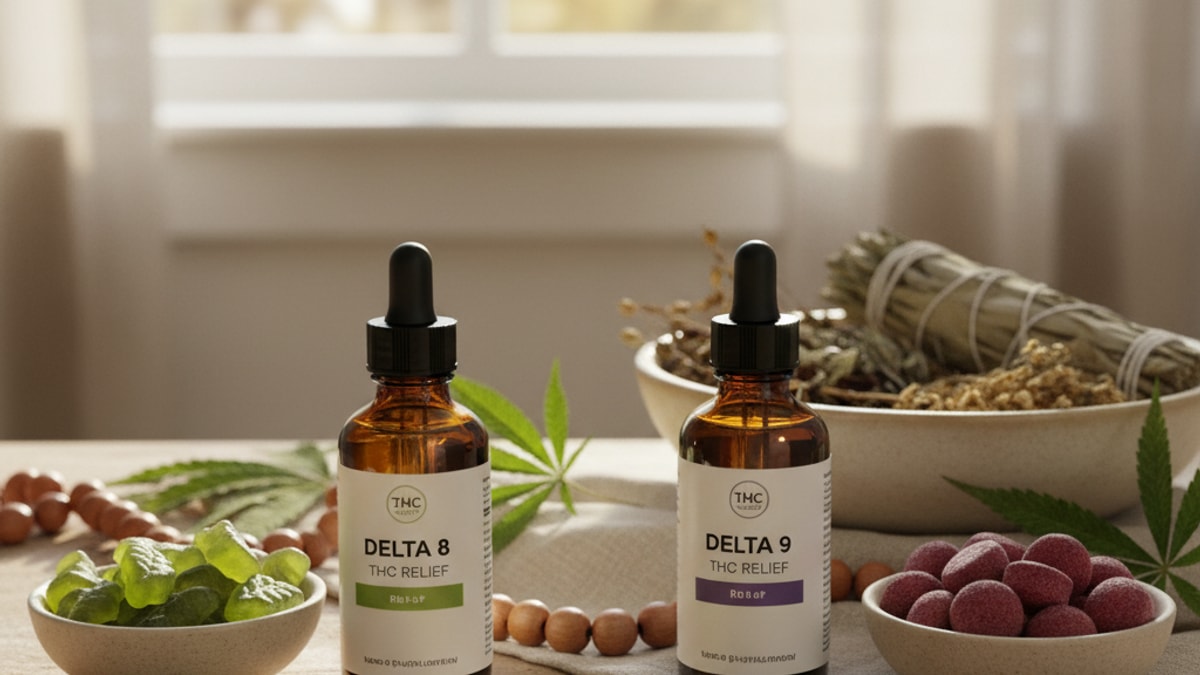 Is Delta 8 Or 9 Better For Pain | THC Relief Comparison - Professional illustration