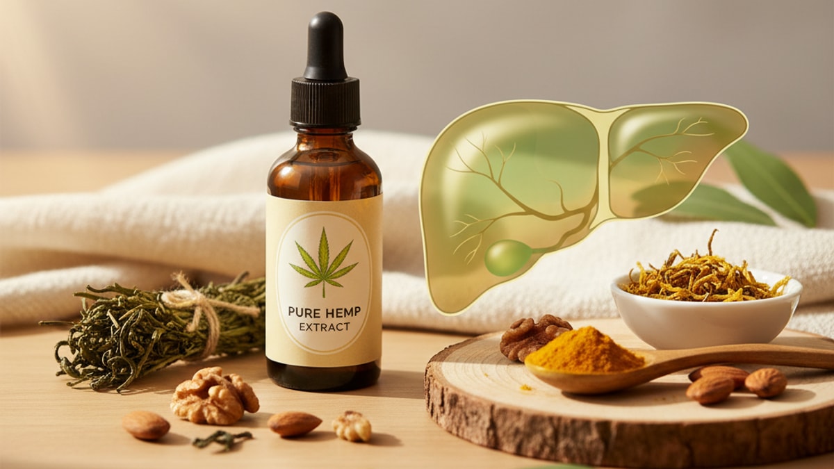 cbd and liver health what studies show - Professional illustration